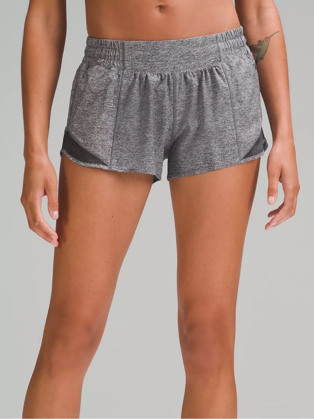 Lululemon Hotty Hot Low-Rise Liked Short 2.5” - Heather Grey - Size 8